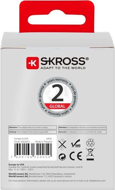 Adaptor priza EU - USA Skross 1.500203-E