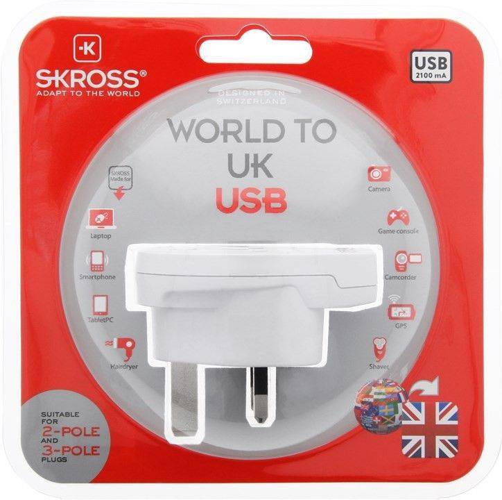 Adaptor priza Skross Universal World - UK cu USB 1.500261