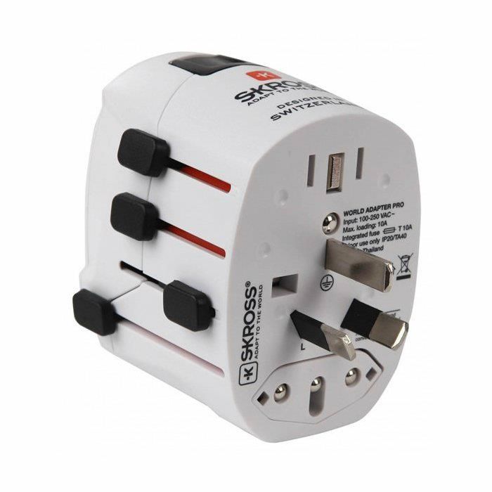 Adaptor priza universal 3 pini tata - Schuko mama Skross 1.103145