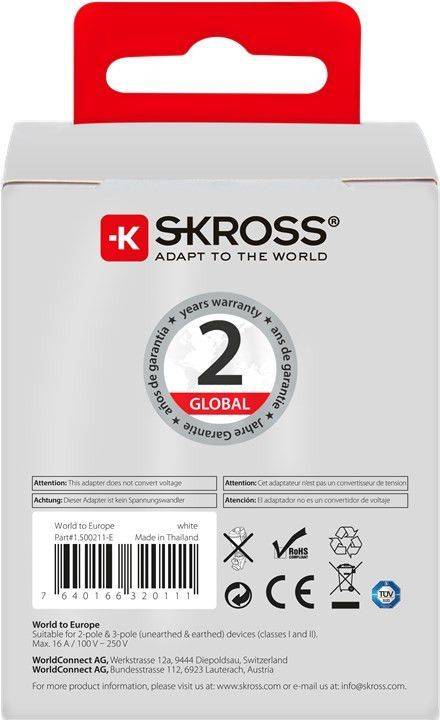 Adaptor priza Universal World - EU Skross 1.500211-E