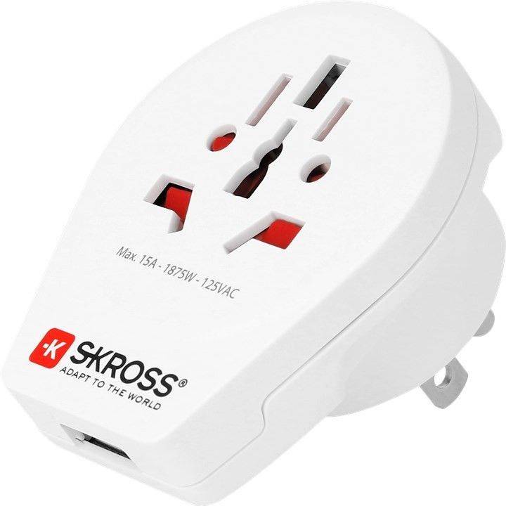 Adaptor priza Universal World - USA cu USB Skross 1.500262