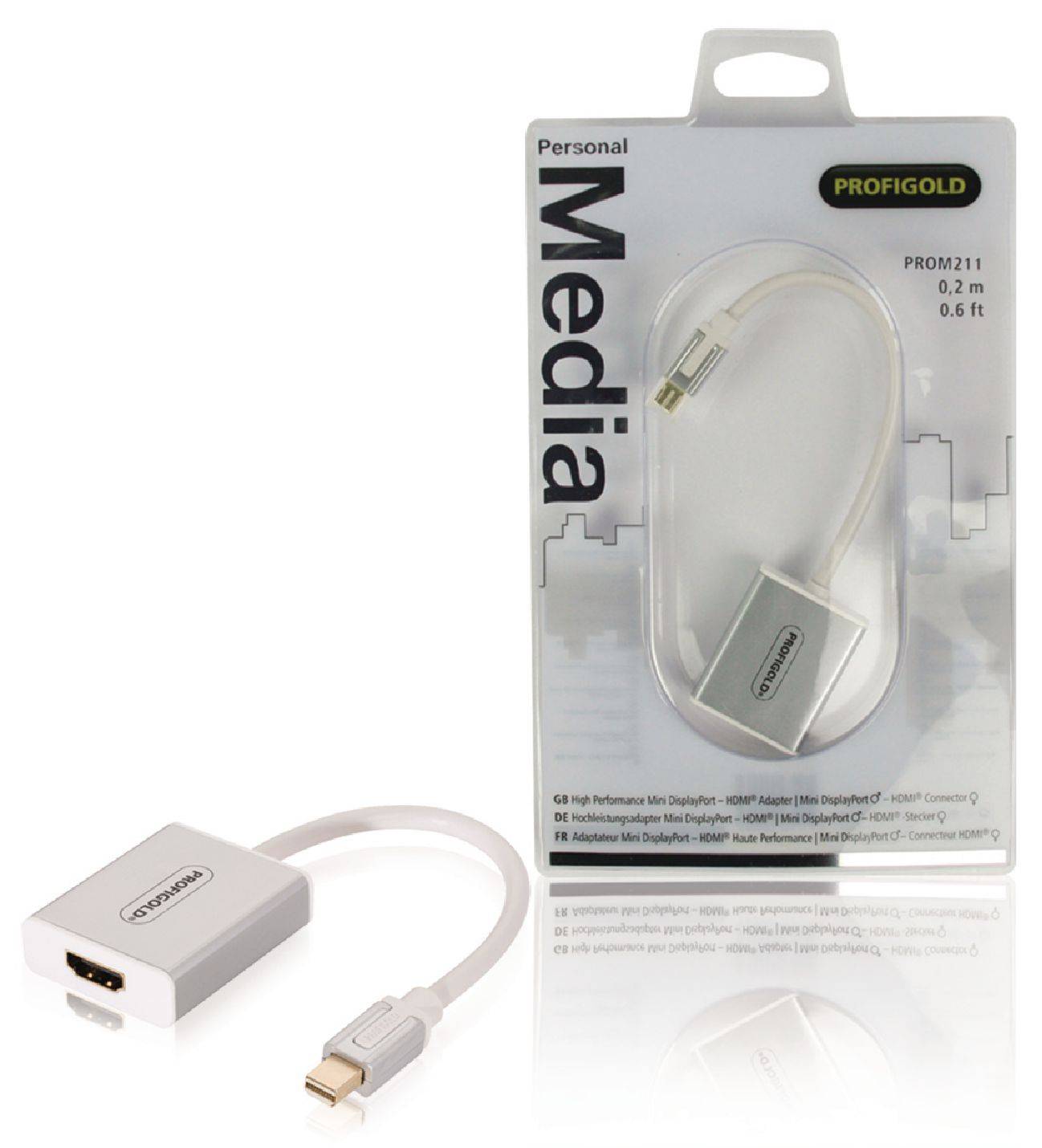 Adaptor Profesional mini DisplayPort - HDMI v1.1 0.2m alb Profigold