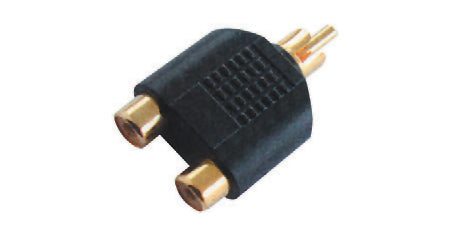 Adaptor RCA la 2x RCA mama aurit Cabletech