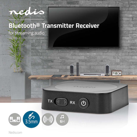 Adaptor Receptor audio wireless Bluetooth 3.5 mm Jack negru Nedis