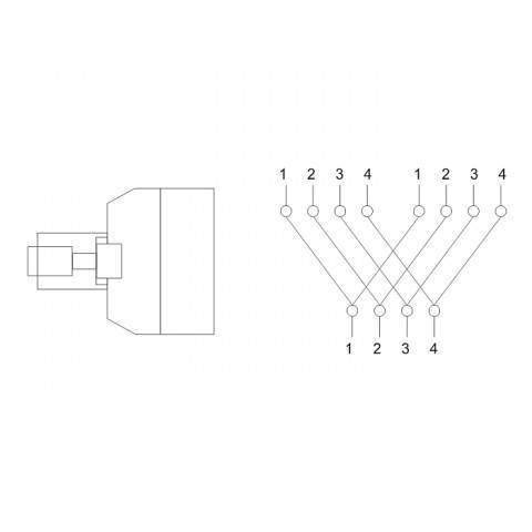 Adaptor RJ11 mama la 2x RJ11 mama negru Goobay