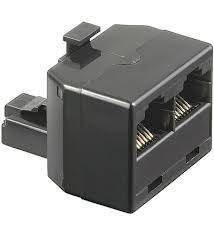 Adaptor RJ45 tata la 2x RJ45 mama negru Goobay