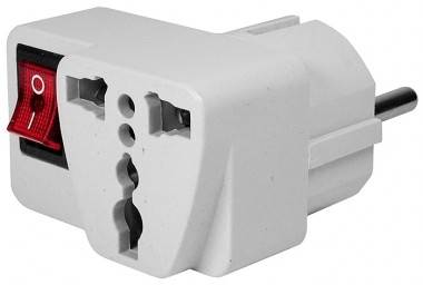 Adaptor SCHUKO CE7/7 - priza UK ANGLIA cu intrerupator