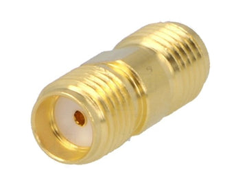 Adaptor SMA mama din ambele parti drept 50 ohm teflon aurit Amphenol SMA7071A2-3GT50T-50