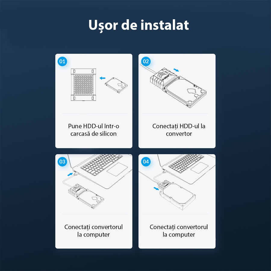 Adaptor SSD/HDD USB2.0 2.5" Orico UTS1-2A-05-BK negru