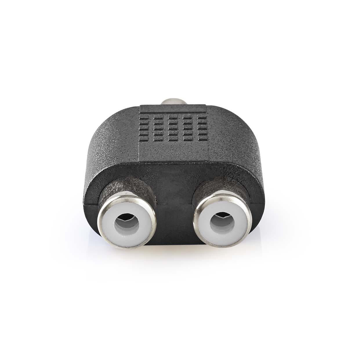 Adaptor Subwoofer RCA tata - 2x RCA mama negru Nedis