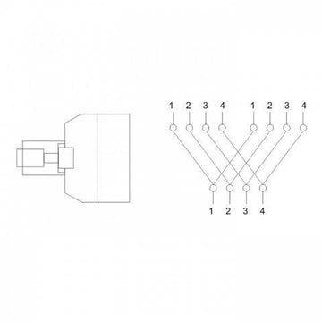 Adaptor telefonic 6P4C RJ11 tata la 2 mama