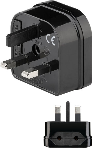 Adaptor UK ANGLIA - EURO 2 pini mama negru Goobay