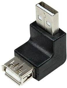 Adaptor USB 2.0 A soclu mama - USB A mufa tata in unghi LOGILINK