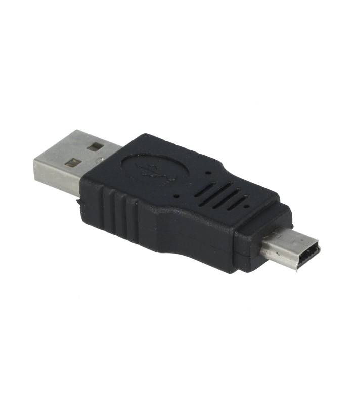 Adaptor USB 2.0 USB A tata - mufa tata USB B mini mufa nichelat VCOM CA412-PB