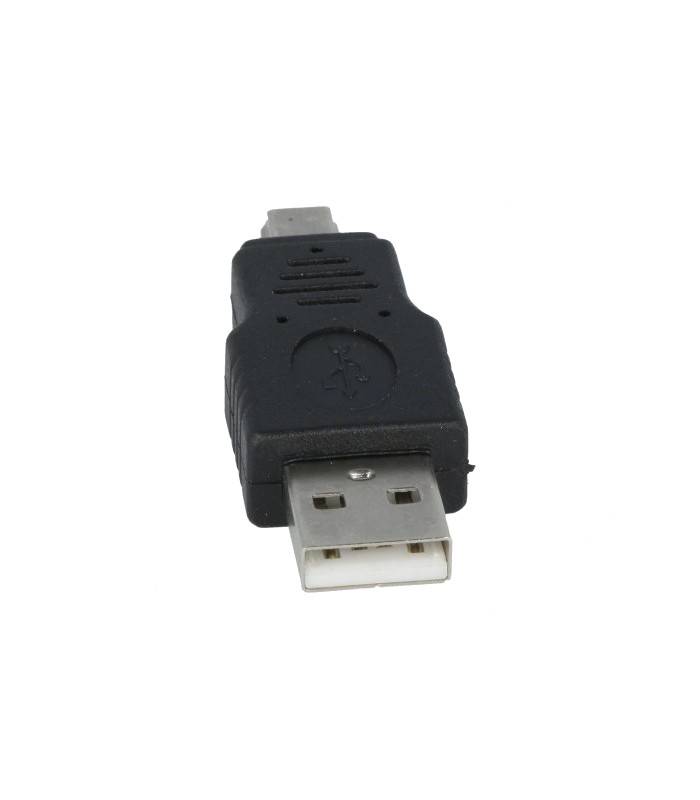 Adaptor USB 2.0 USB A tata - mufa tata USB B mini mufa nichelat VCOM CA412-PB