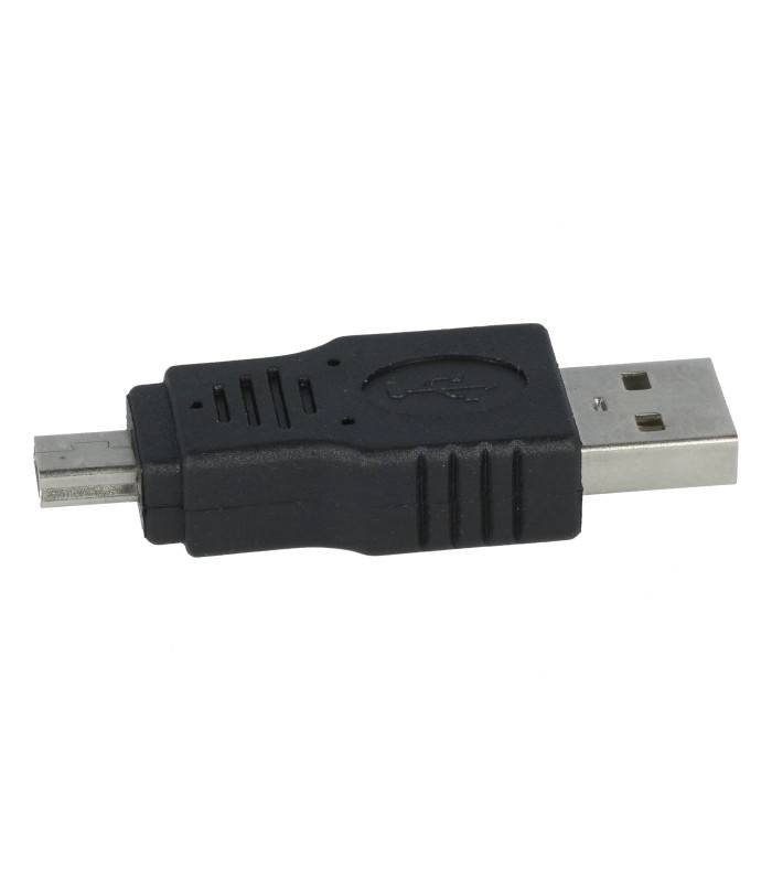 Adaptor USB 2.0 USB A tata - mufa tata USB B mini mufa nichelat VCOM CA412-PB