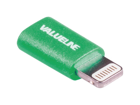 Adaptor USB Lightning tata - micro USB mama verde Valueline