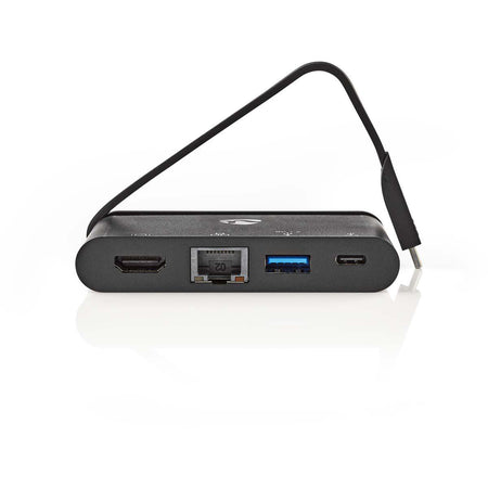 Adaptor USB Type C - HDMI USB3.0 Gigabit Ethernet USB Type C PD 100W negru Nedis