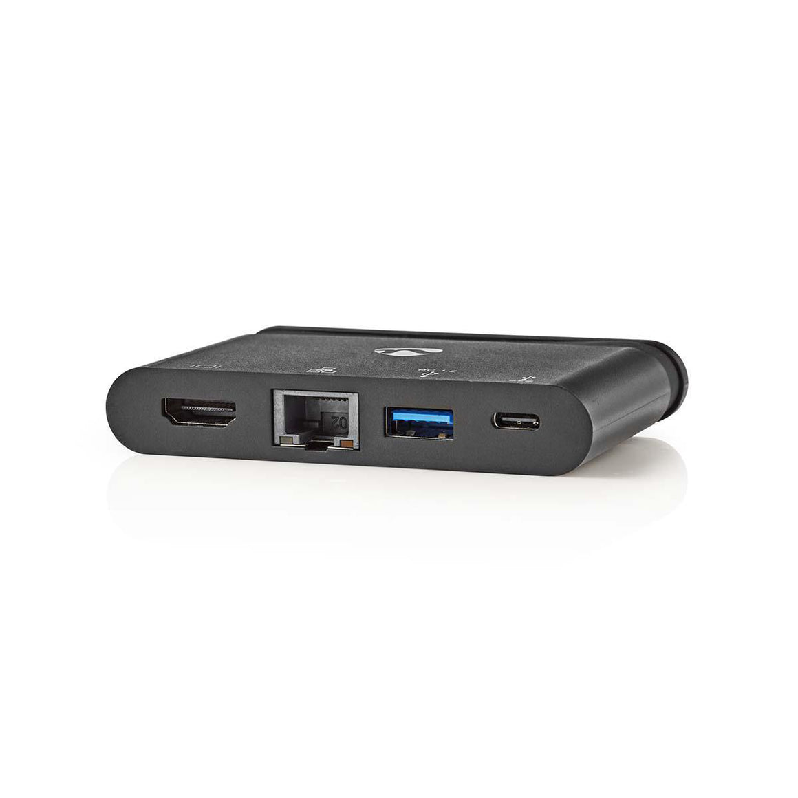 Adaptor USB Type C - HDMI USB3.0 Gigabit Ethernet USB Type C PD 100W negru Nedis