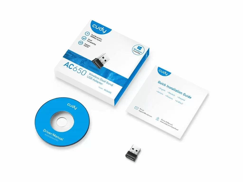 Adaptor Wireless AC650 Dual Band USB WU650 Cudy