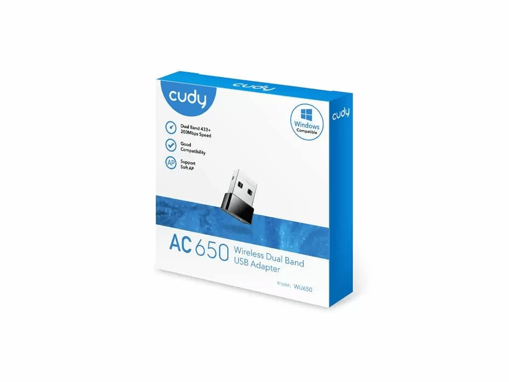 Adaptor Wireless AC650 Dual Band USB WU650 Cudy