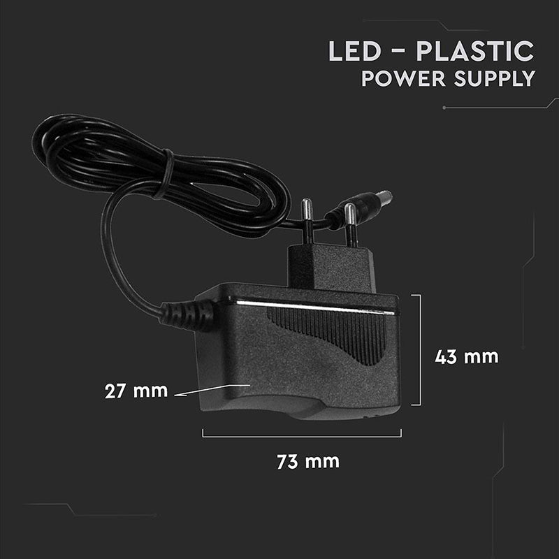 Alimentator banda LED plastic 18W 12V DC 1.5A IP44 V-TAC