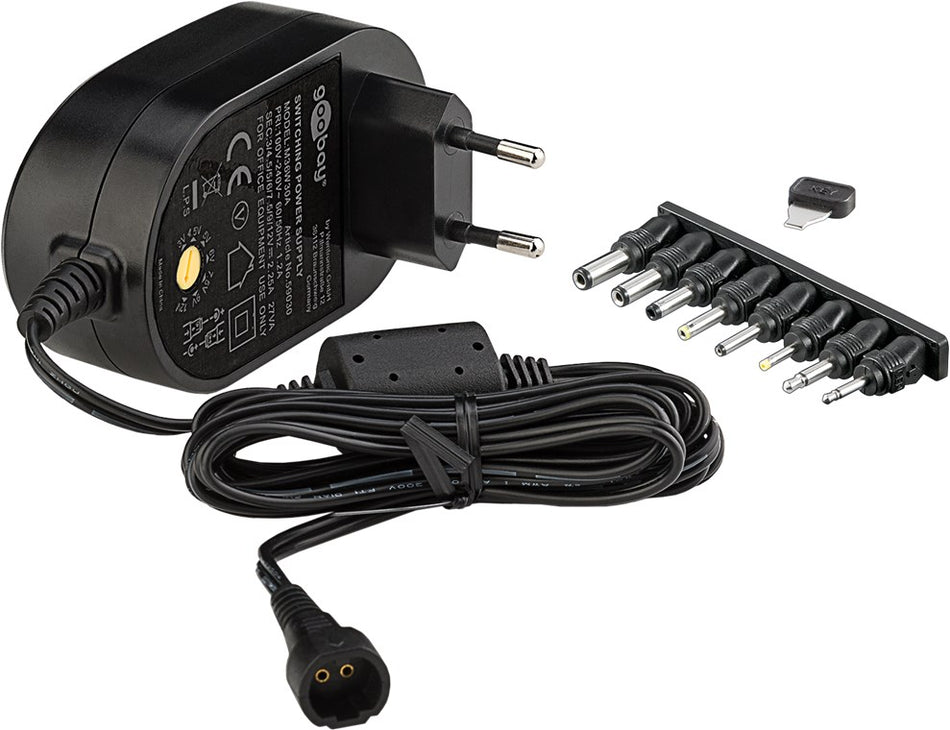 Alimentator in comutatie universal 3V-12V 2250mA 8 mufe Goobay