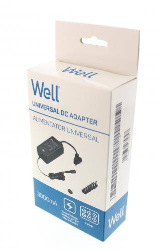 Alimentator universal in comutatie 3000mA 5-15V 3A 6 mufe Well