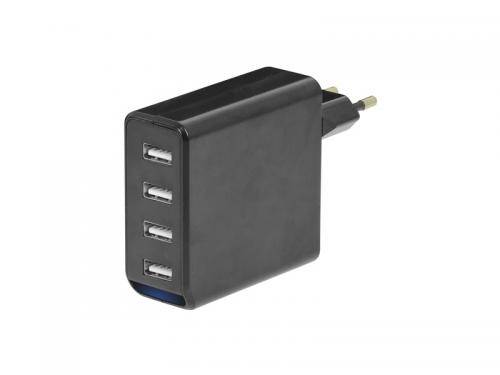 Alimentator USB 230V TA 480 USB 4 iesiri 4.8A negru Trevi