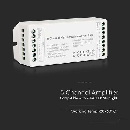 Amplificator banda LED 5 canale 15A V-tac SKU-2914