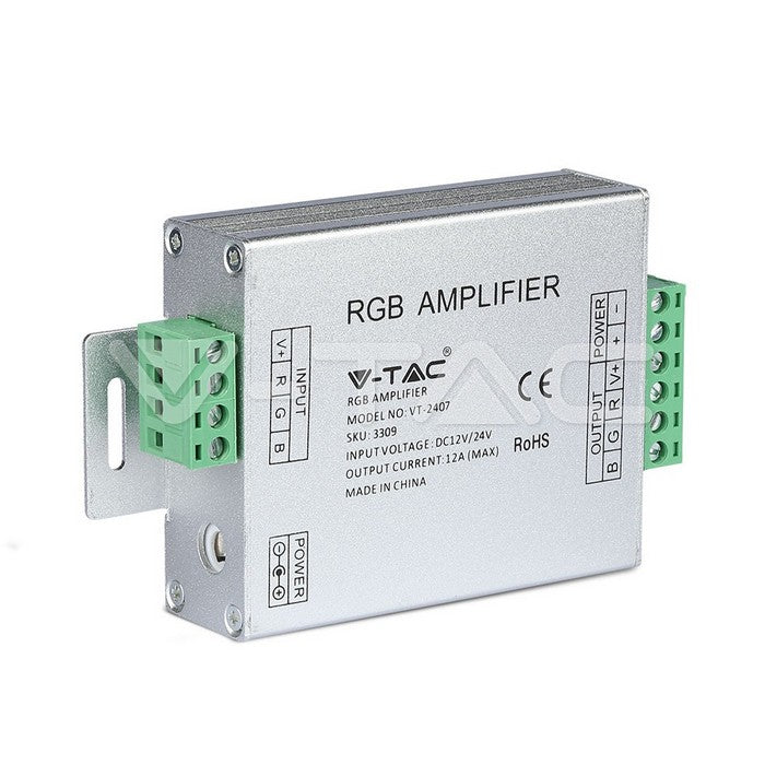 Amplificator banda LED RGB 12/24VDC 12A 3 canale x4A V-TAC