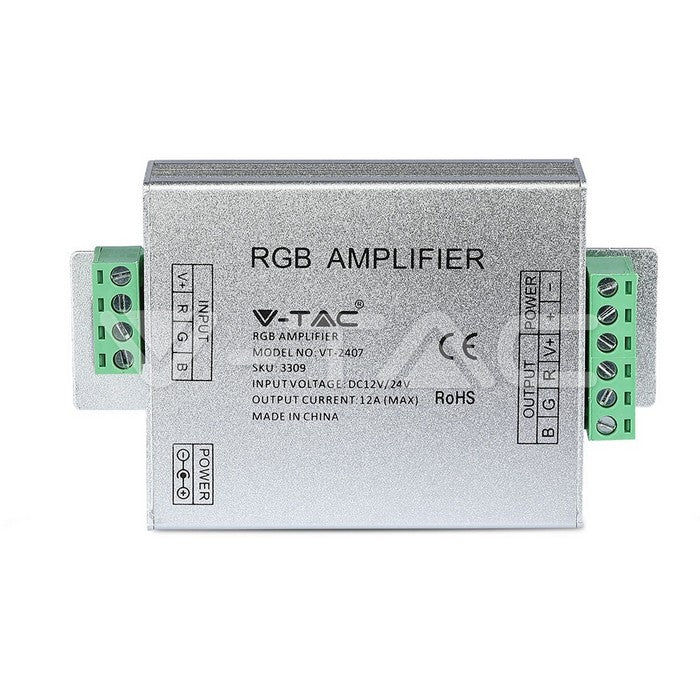 Amplificator banda LED RGB 12/24VDC 12A 3 canale x4A V-TAC