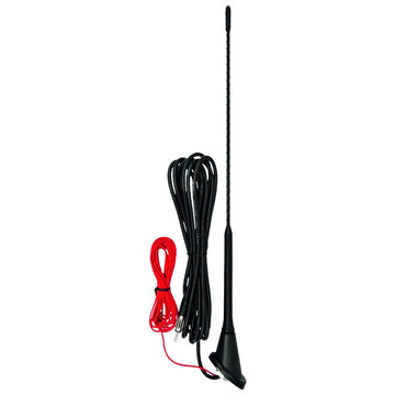 Antena auto cu amplificare 40cm Golf fixa cu talpa ovala 4CARS