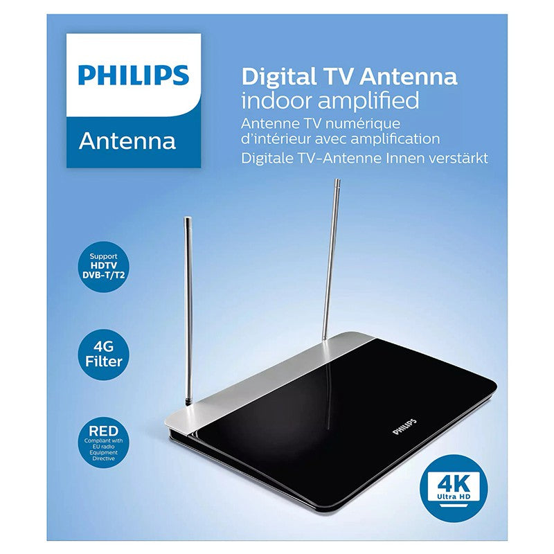 Antena TV PHILIPS 47dB DIGITALA 4K /ANALOGICA /radio FM SDV6227/12