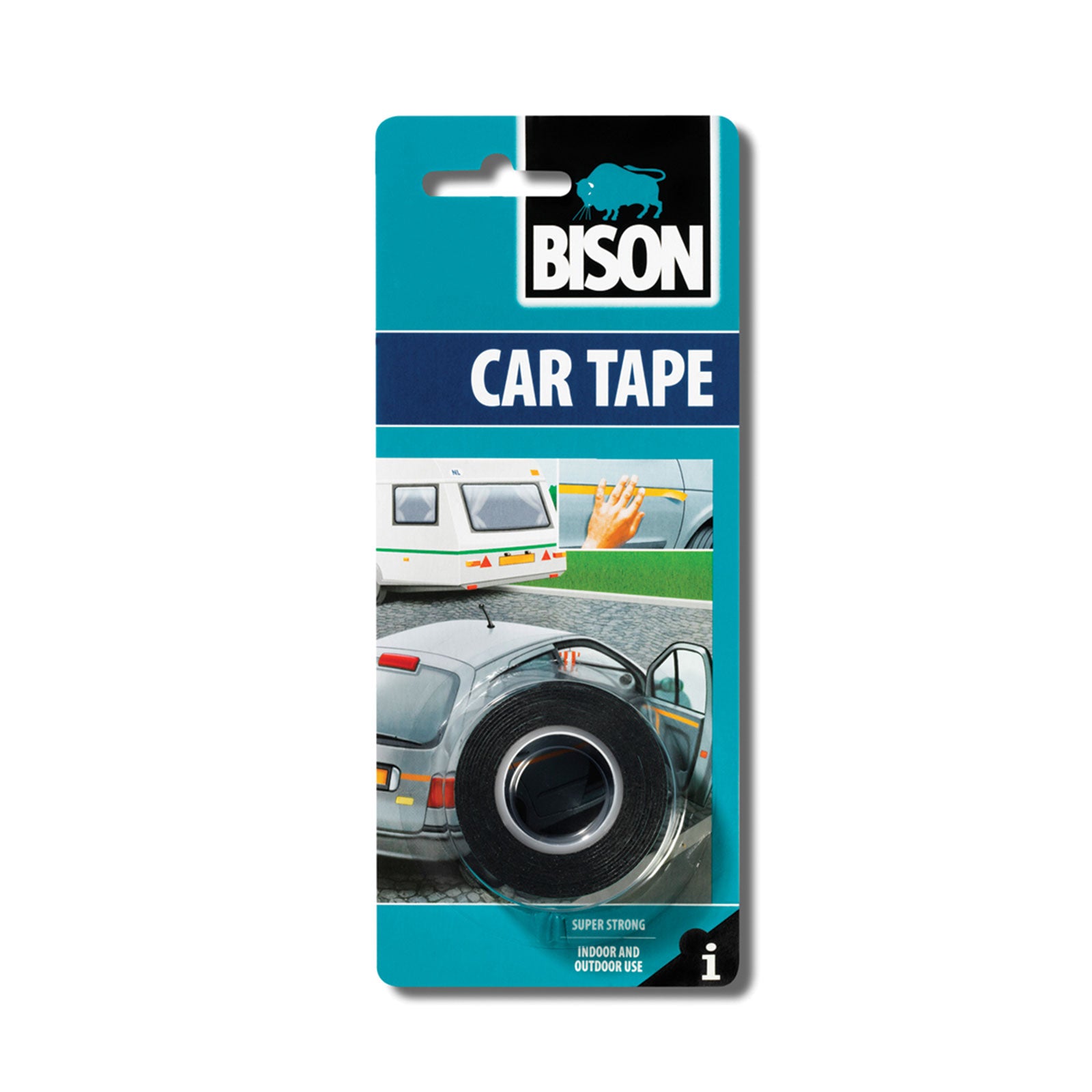 Banda adeziva BISON CAR TAPE B05461 dublu-adeziva pe ambele fete uz interior si exterior 1.5m x 19mm