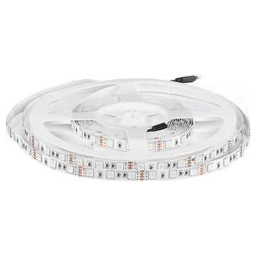 Banda LED 12V SMD5050 60LED/m 7W/m 900lm RGB IP20 5m V-TAC SKU-212120