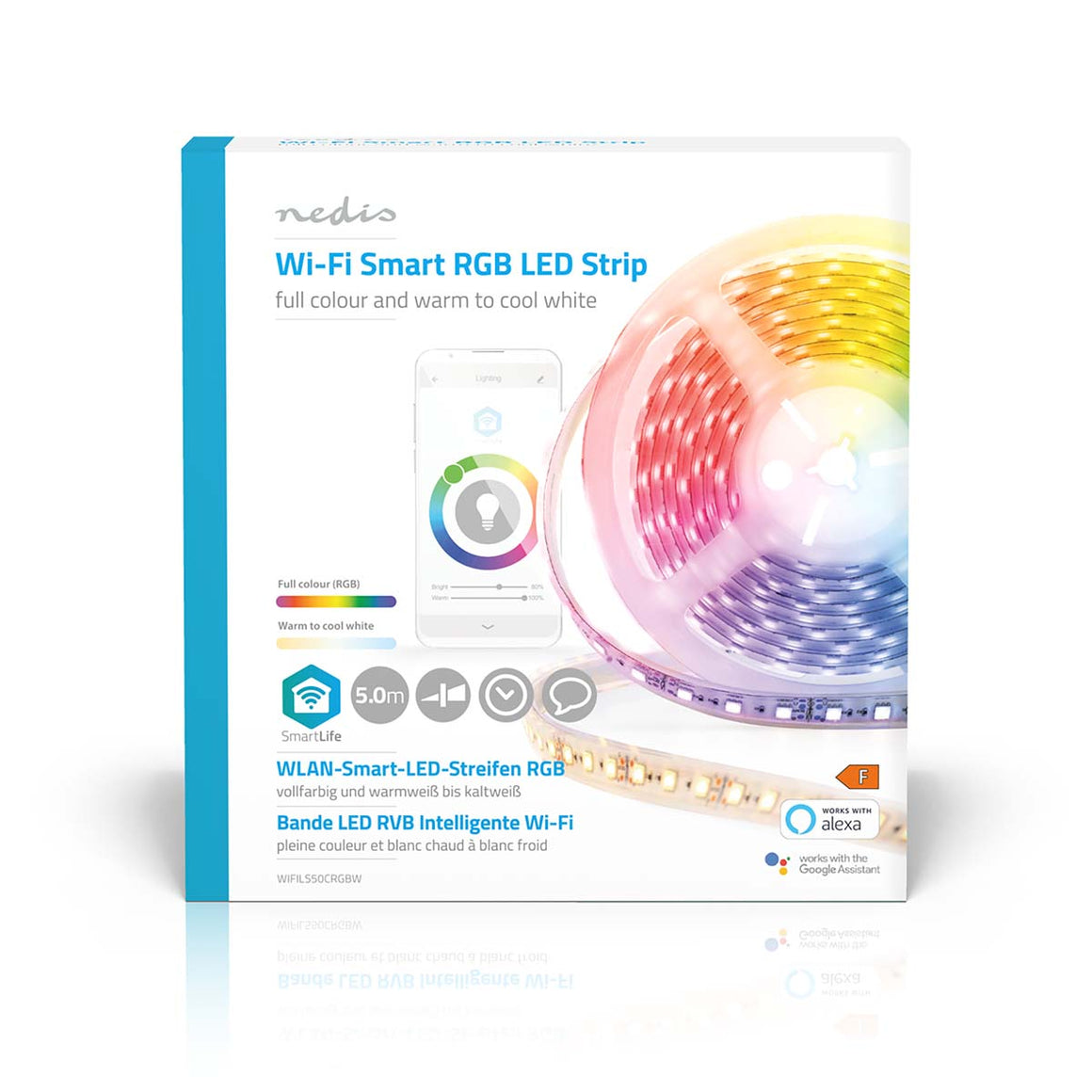 Banda LED 5050 5m Smart Wi-Fi Nedis RGB 2700.6500 5m