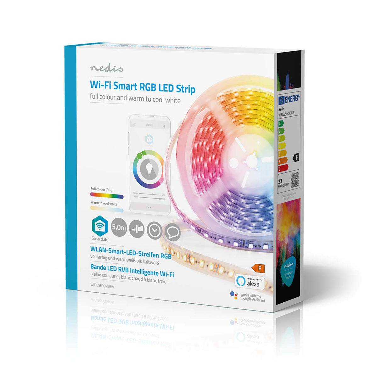 Banda LED 5050 5m Smart Wi-Fi Nedis RGB 2700.6500 5m