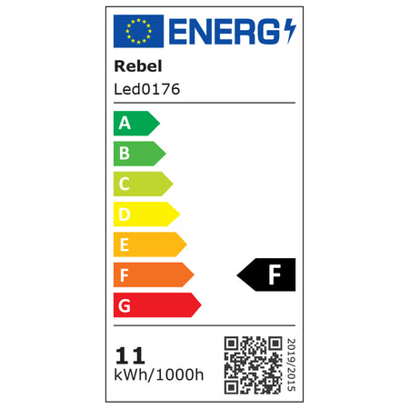 Banda LED COB 3000K alb cald 12V 11W/m 1040lm/m 5m 5000x8x2mm REBEL LED0176