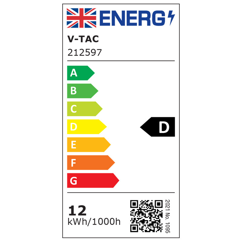 Banda LED SM2835 24V 12W/m 168LED/m 1680lm/m 4000K IP20 5M V-tac SKU-212597