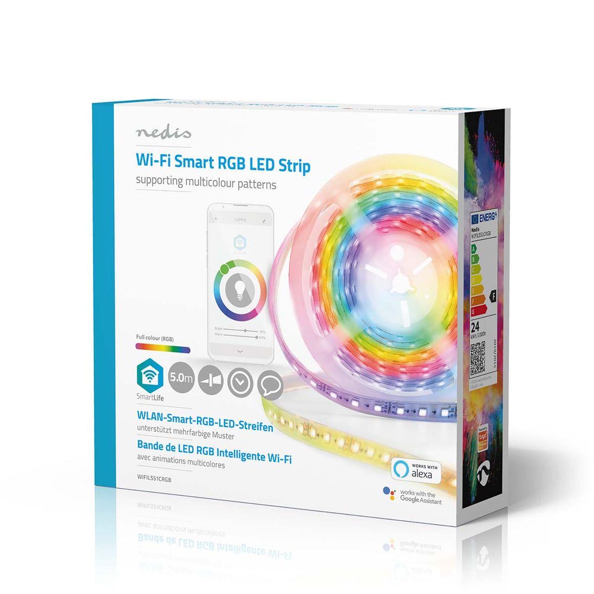 Banda LED Smart Wi-Fi RGB 700lm IP65 5m Nedis