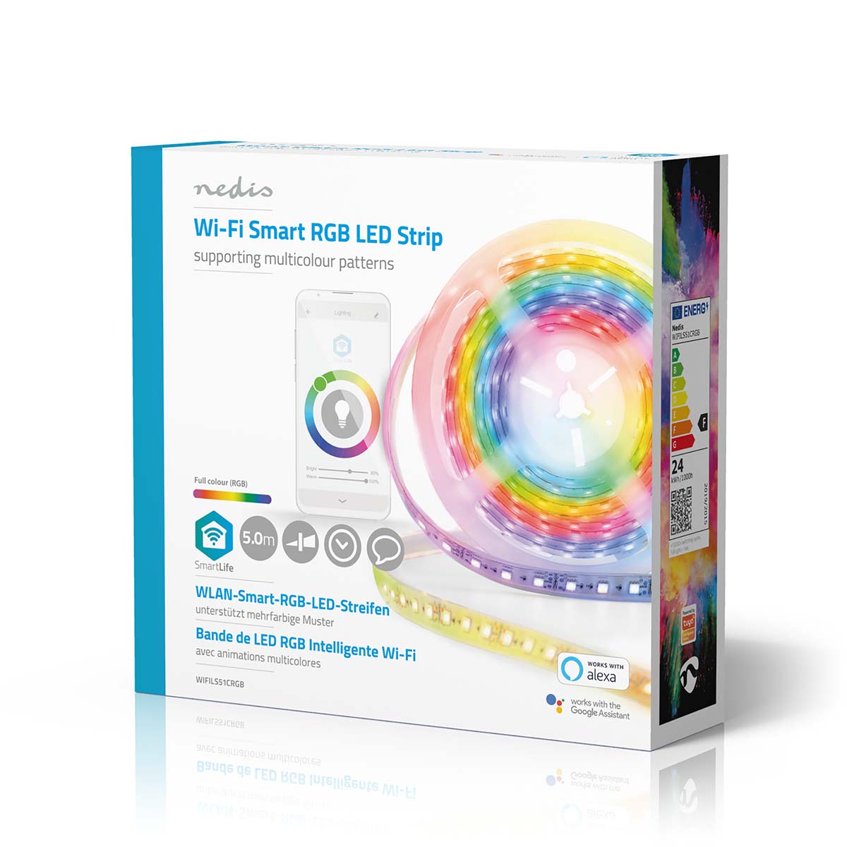 Banda LED Smart Wi-Fi RGB 700lm IP65 5m Nedis