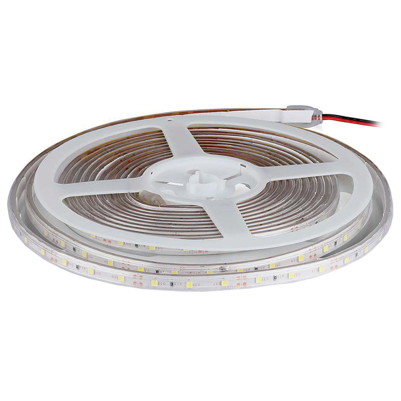 Banda LED SMD3528 12V 3.2W/m 60LED/m 420lm/m albastru IP65 5M V-tac SKU-212035