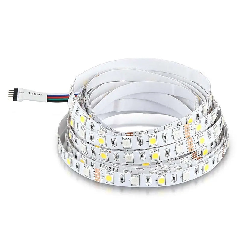 Banda LED SMD5050 60LED/m RGB +alb rece 6500K 12V IP20 5m V-TAC SKU-212159