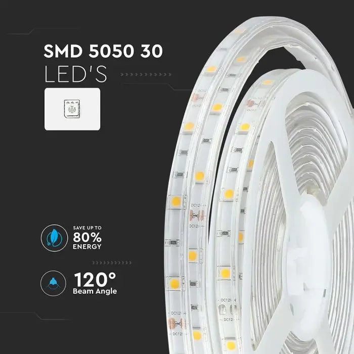 Banda LED SMD5050 RGB 30LED/m 70lm/m IP65 5M V-TAC