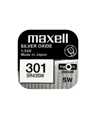 Baterie ceas Maxell SR43SW V301 AG12 1.55V oxid de argint 1buc