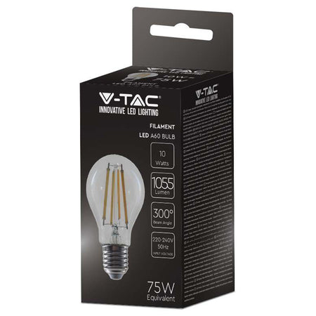 Bec A60 E27 FILAMENT LED 12W 1521lm 6500K alb rece V-tac SKU-217460