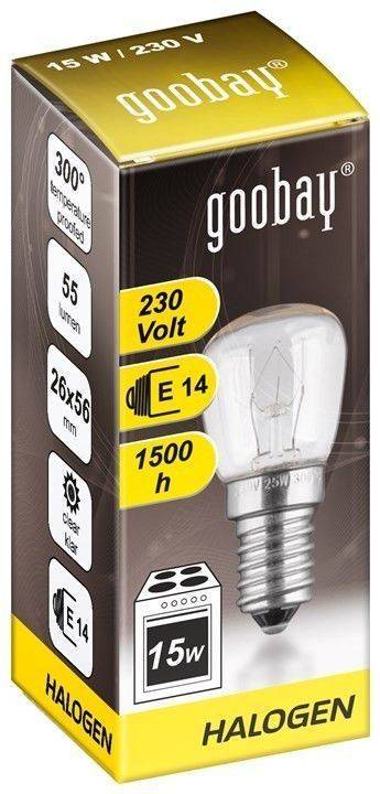 Bec cu incandescenta pentru cuptor E14 15W 1500h 2200K Goobay