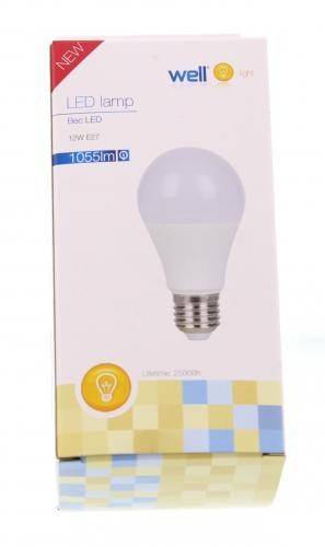 Bec cu led A60 E27 12W 230V lumina calda Well