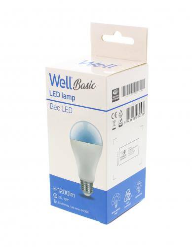 Bec cu LED A65 E27 15W 230V lumina rece Basic Well